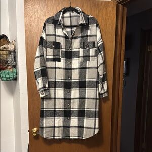 Buffalo Check Black and White Shacket
